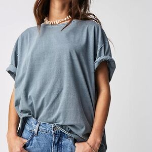 NWT We The Free Nina Tee/ Blue Mirage/Medium